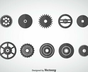 Clock Wheel Gears Vector