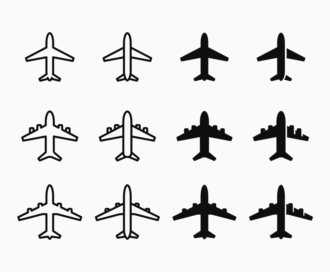 Free Avion Silhouette Vector