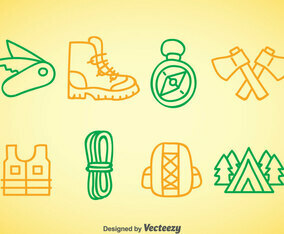 Mountaineer Doodle Icons