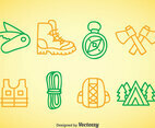 Mountaineer Doodle Icons