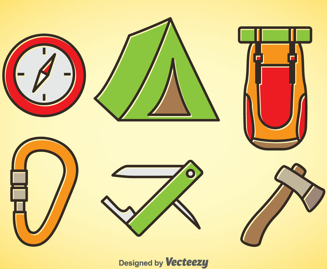 Mountainer Cartoon Icons