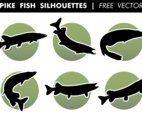 Pike Fish Silhouettes Free Vector