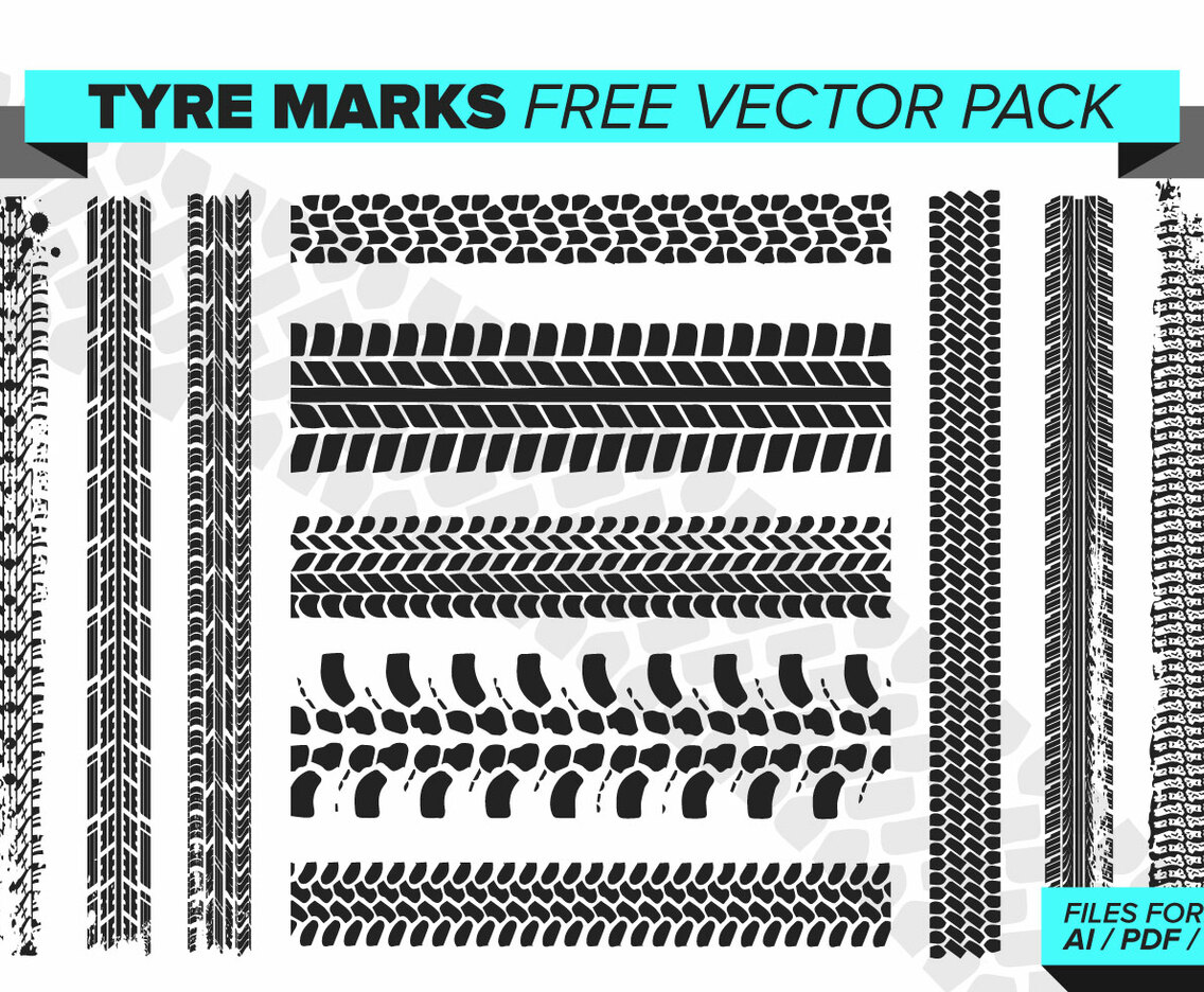 Tire Marks Free Vector Pack