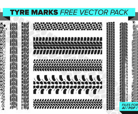 Tire Marks Free Vector Pack