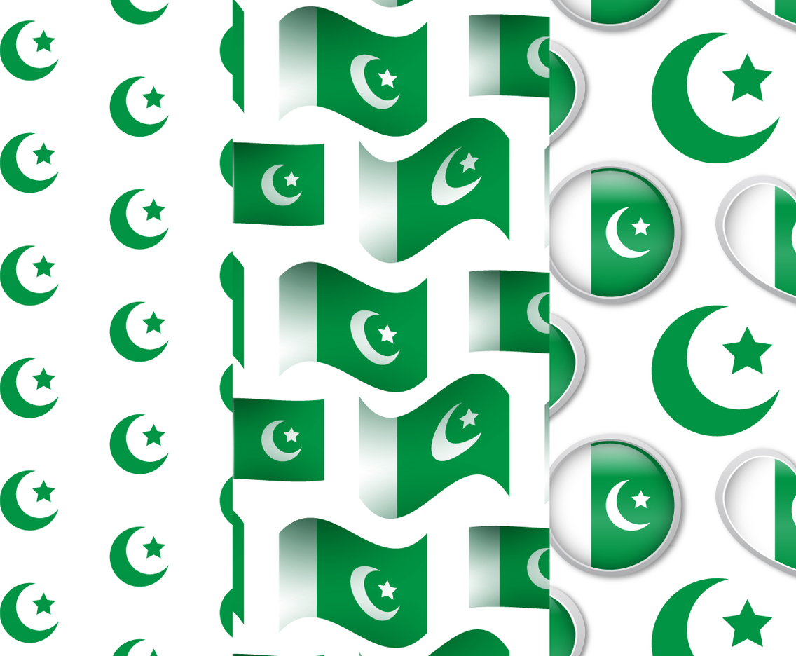 Pakistan Flag Pattern Set