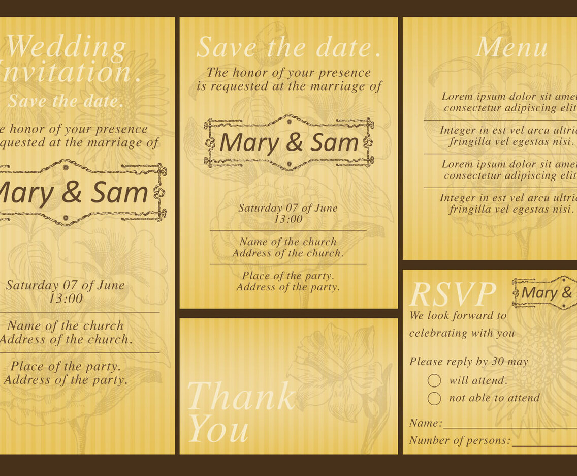 Gold Wedding Templates