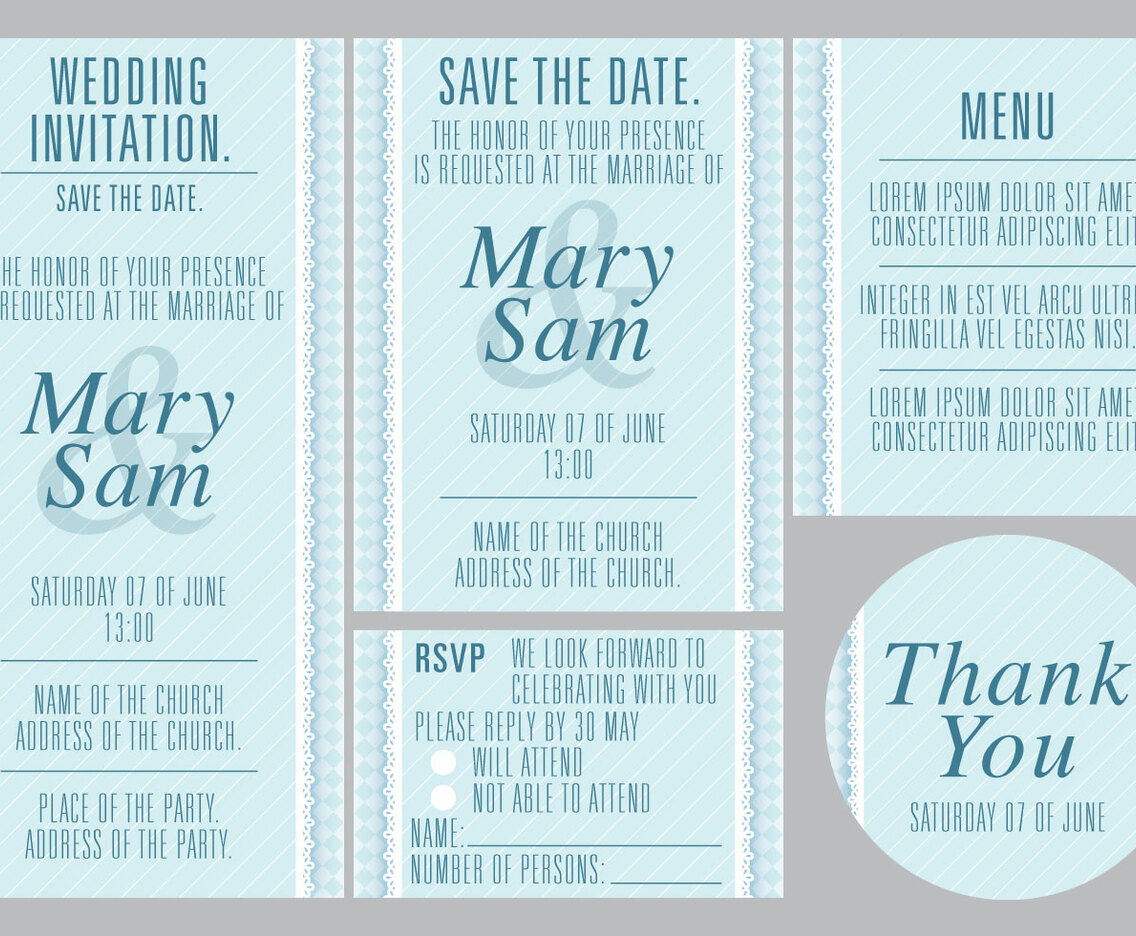 Blue Wedding Templates