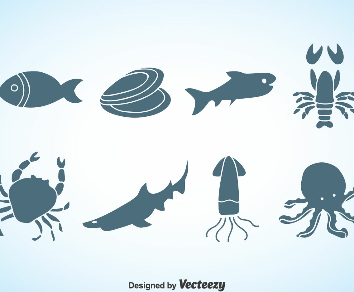 Seafood Silhouette Vector