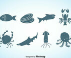 Seafood Silhouette Vector