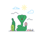Free Snake Vector