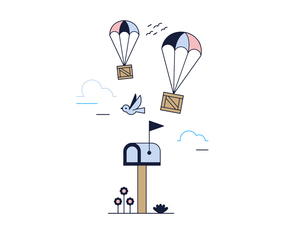 Free Package Delivery Vector