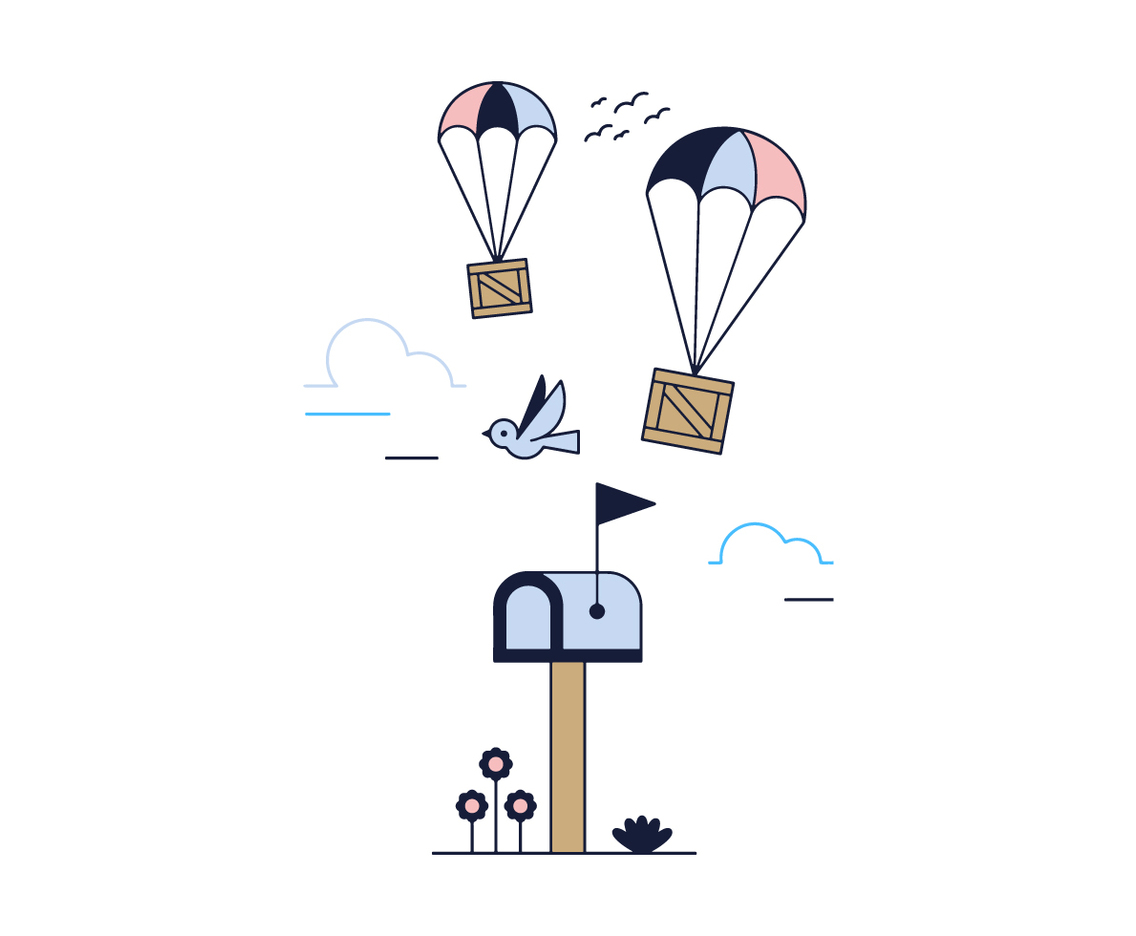 Free Package Delivery Vector