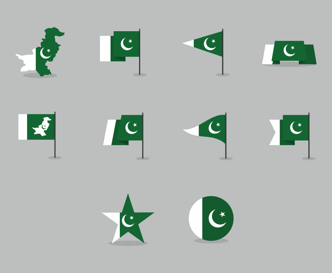 Vector Pakistan Flag Pack