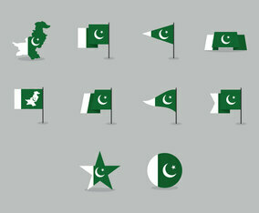 Vector Pakistan Flag Pack
