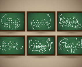 Playbook Football Slate Strategy Vector
