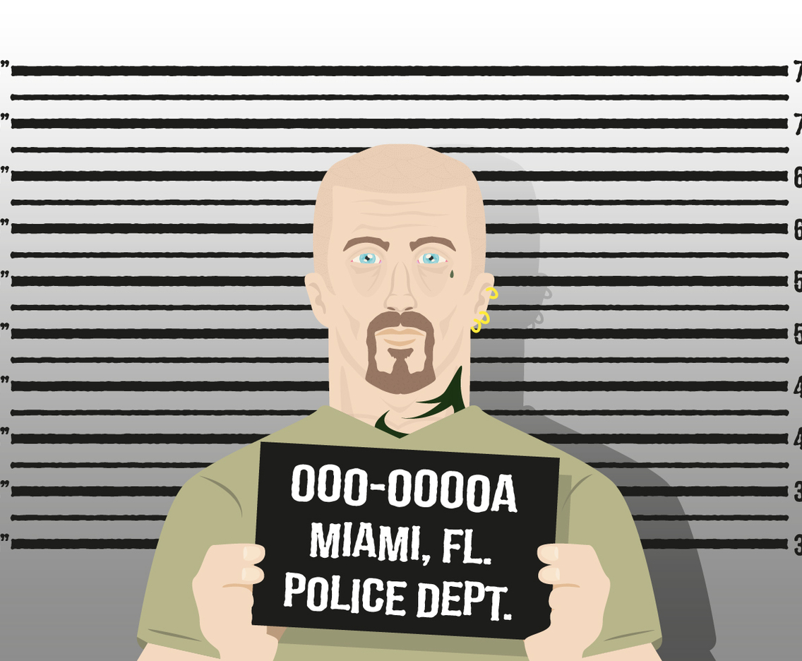 Mugshot Background Character Police Vector