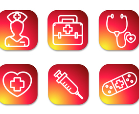 Nurse Gradient Icons