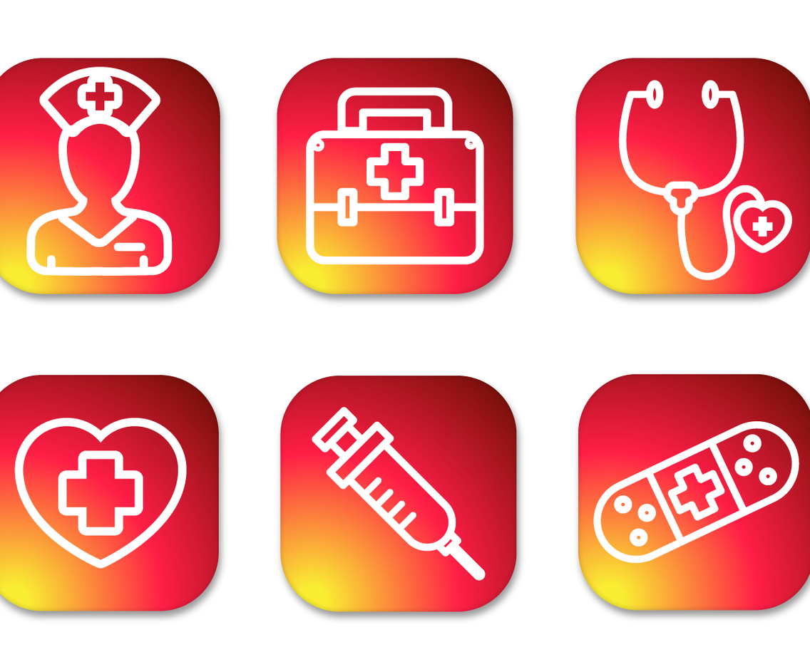 Nurse Gradient Icons