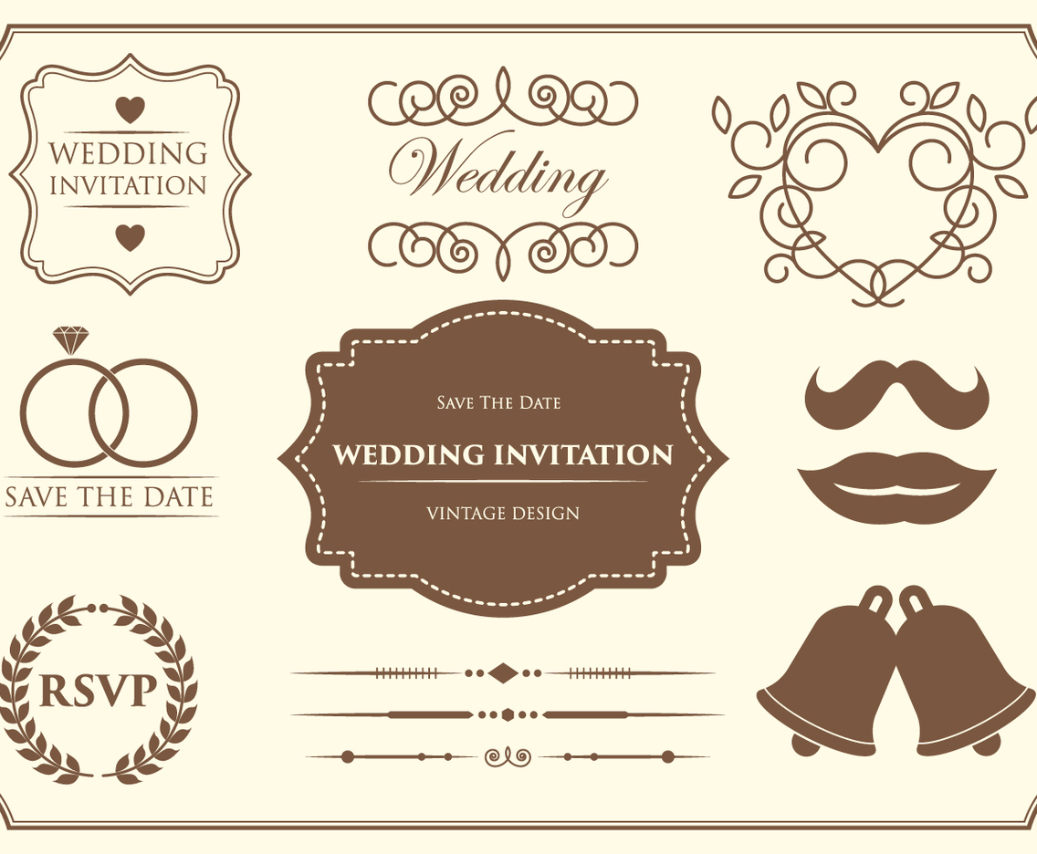 Free Wedding Ornament Vectors