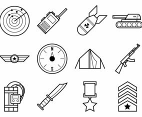 Free World War Icon Vector Pack