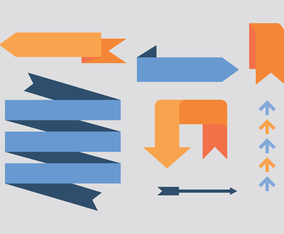 Set de Flechas Azules y Naranjas