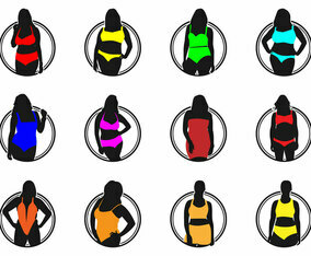 All Sizes Fashion Lingerie Logo Vector Pack