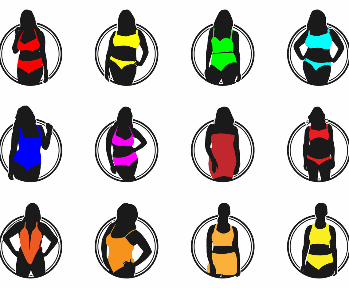 All Sizes Fashion Lingerie Logo Vector Pack