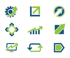 Free Blue Green Growth Business Logo Icons