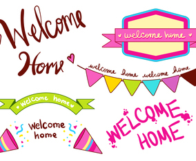 Welcome Home Banner Type Set