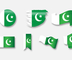 Pakistan Flag Icon Set B