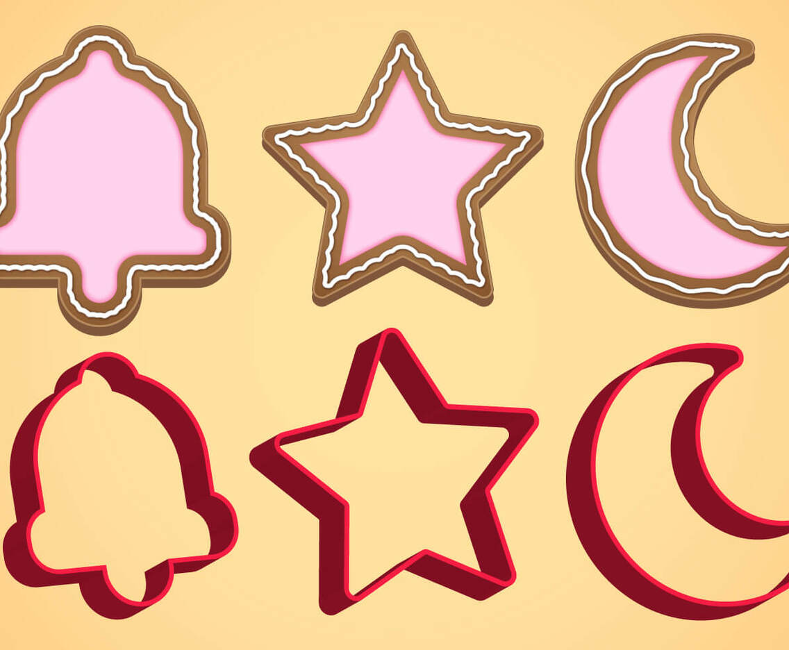 Cookie Cutter Vector Set B