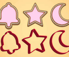 Cookie Cutter Vector Set B