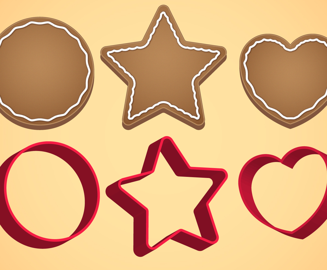 Cookie Cutter Vector Set A