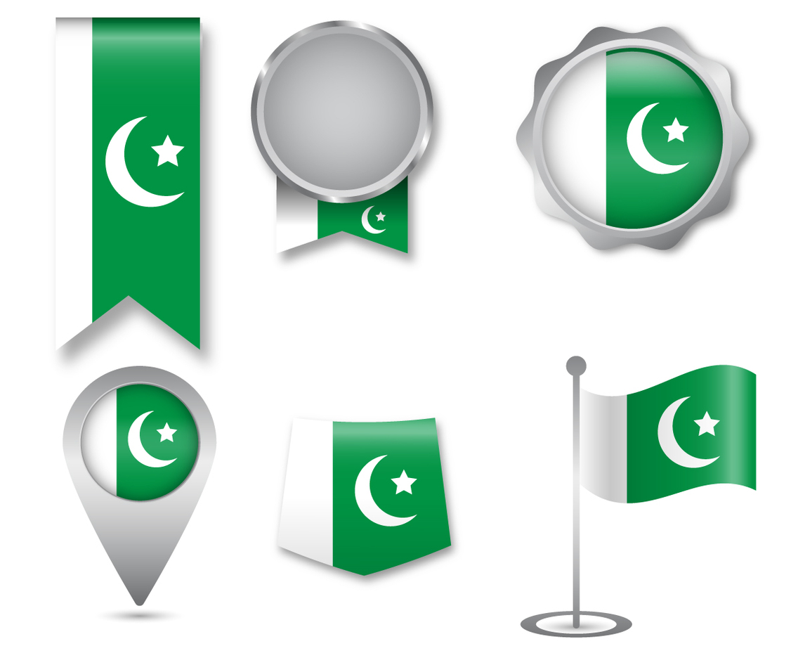 Pakistan Flag Icon Set