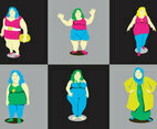 Fat Ladies Vector