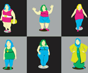 Fat Ladies Vector