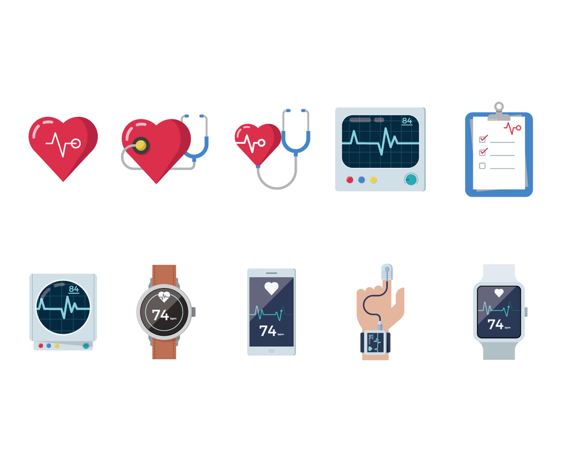 Free Heart Monitor Vectors