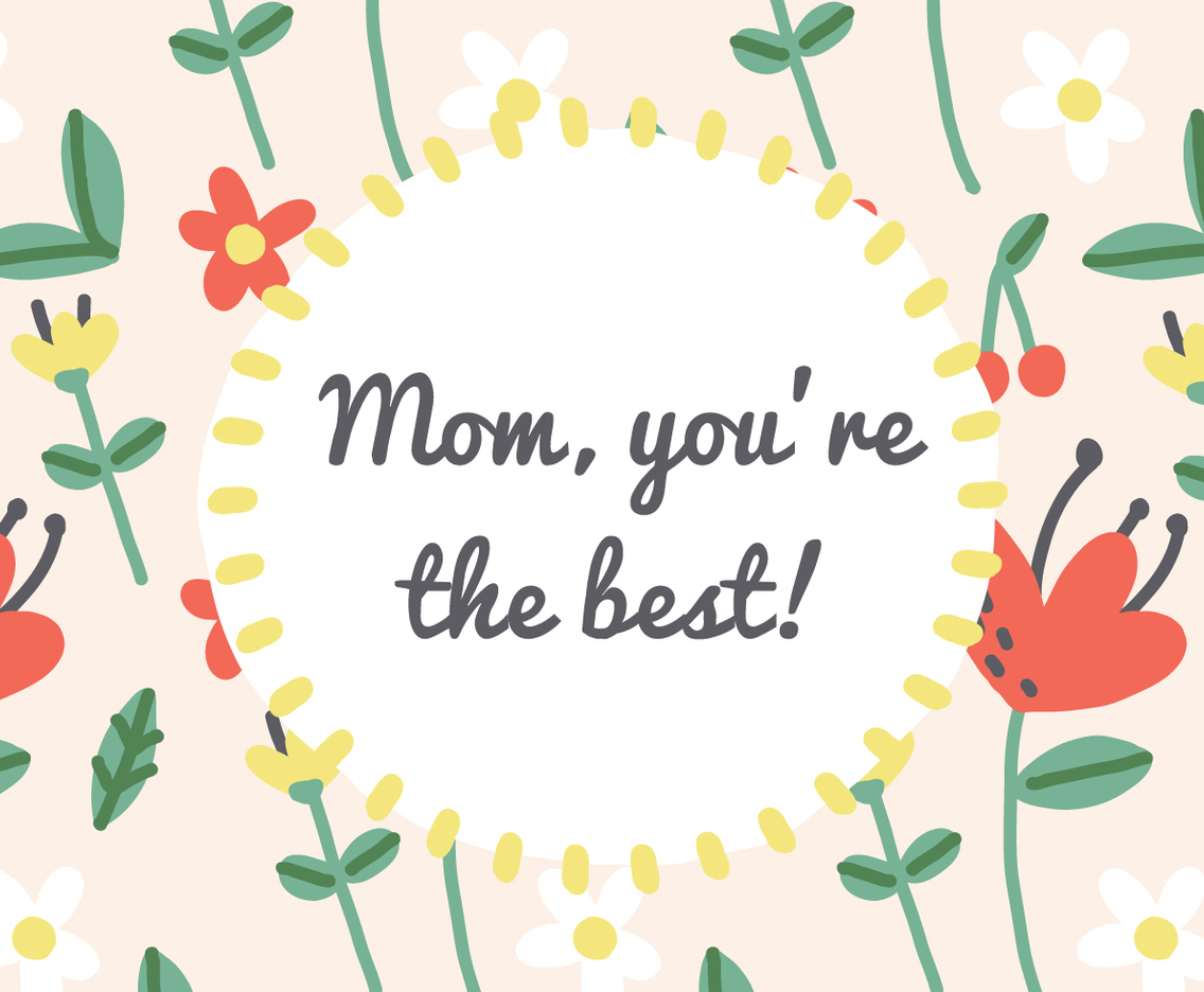 Mom's the Best Card Vector