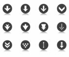 Down Grade Arrow Button Vector Pack