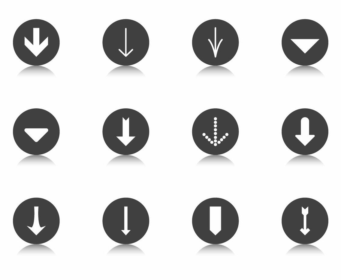 Degrade Arrow Button Vector Pack