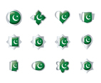 Free Pakistan Flag Badge Vectors