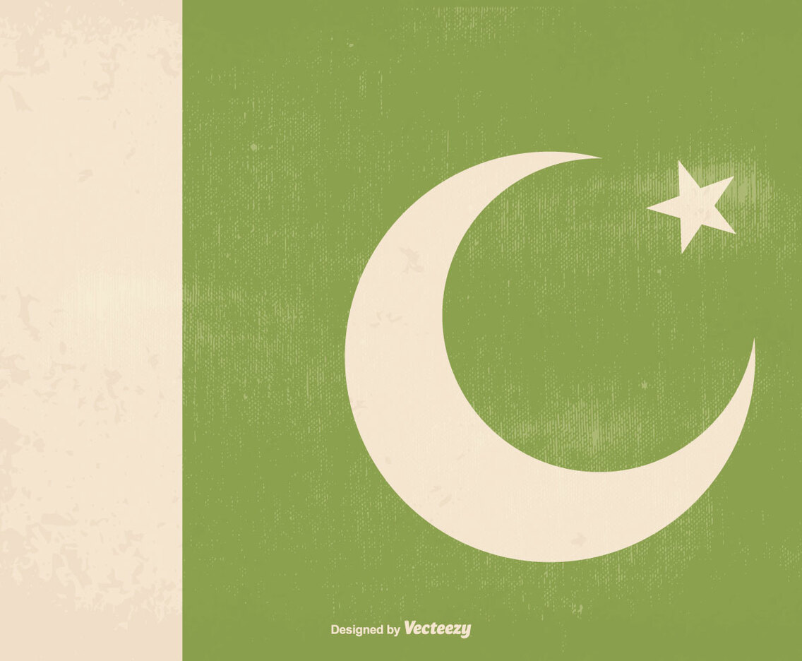 Awesome Retro Old Pakistan Flag