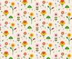 Pastel Flowers Pattern Background