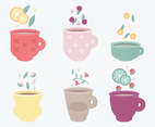 Tea Cups Vector Set