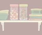 Kitchen Shelf Elements Vector Set