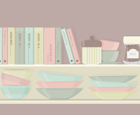 Kitchen Cabinet Elements Vector Set