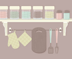 Cute Kitchen Elements Vector Set