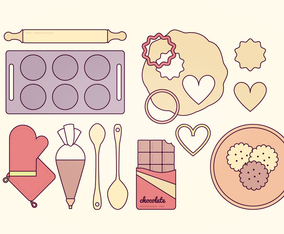 Baking Elements Vector Set