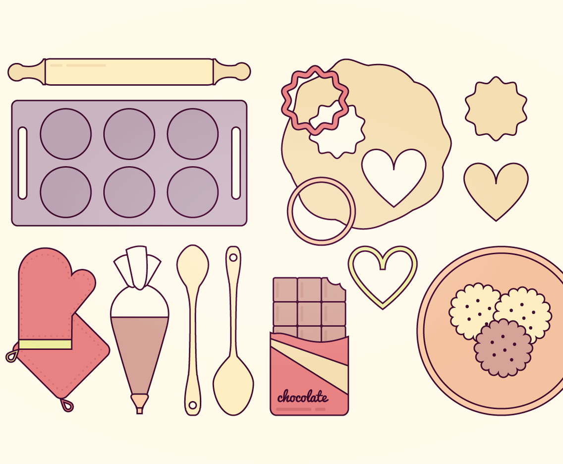 Baking Elements Vector Set