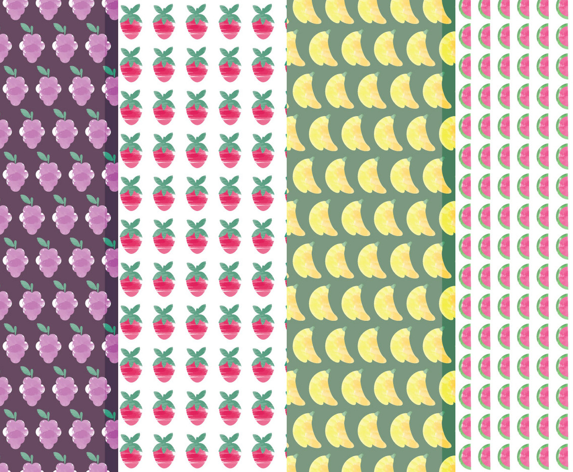 Vector Fruit Pattern Set